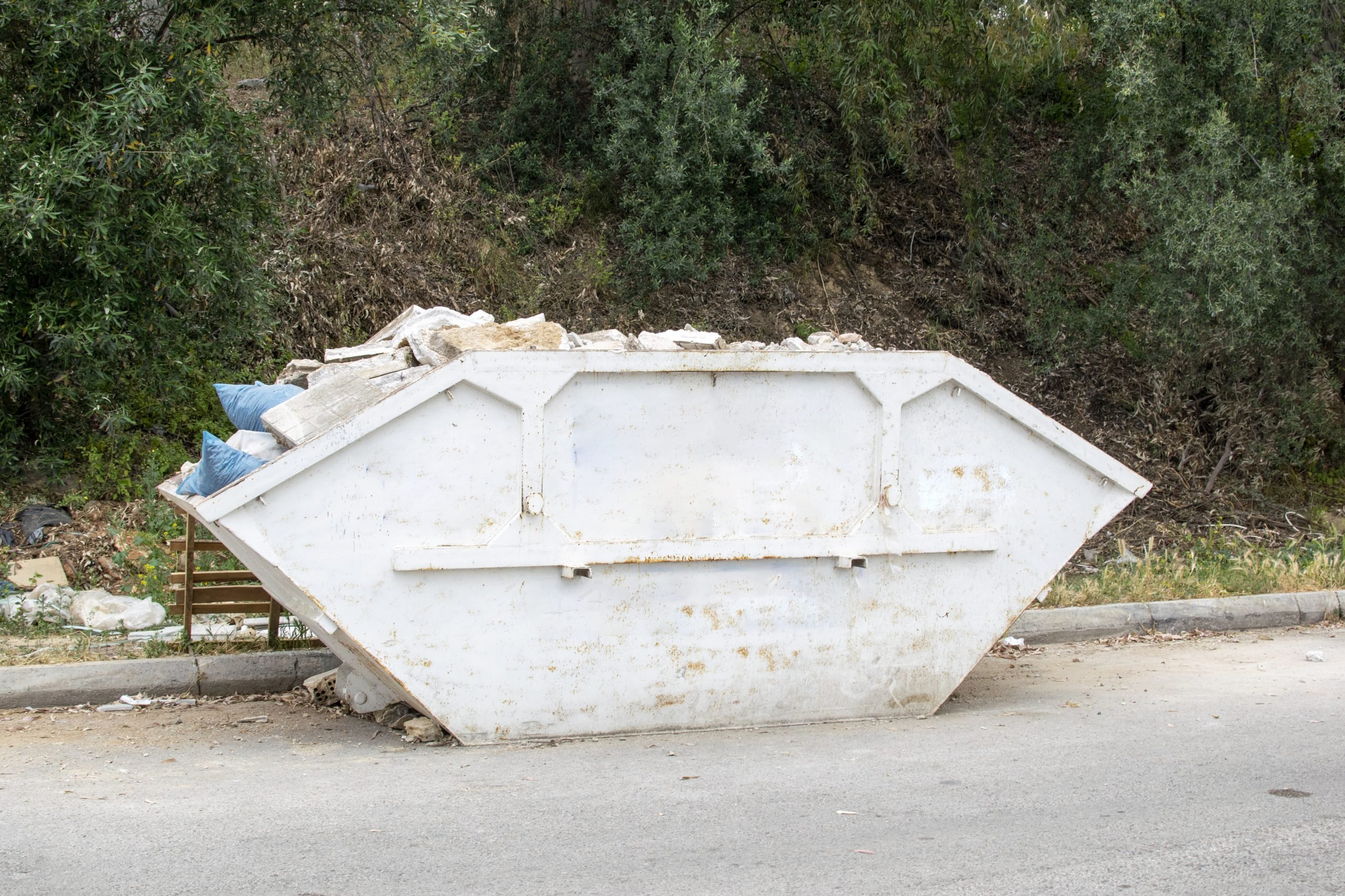 skip on the path in Fulham