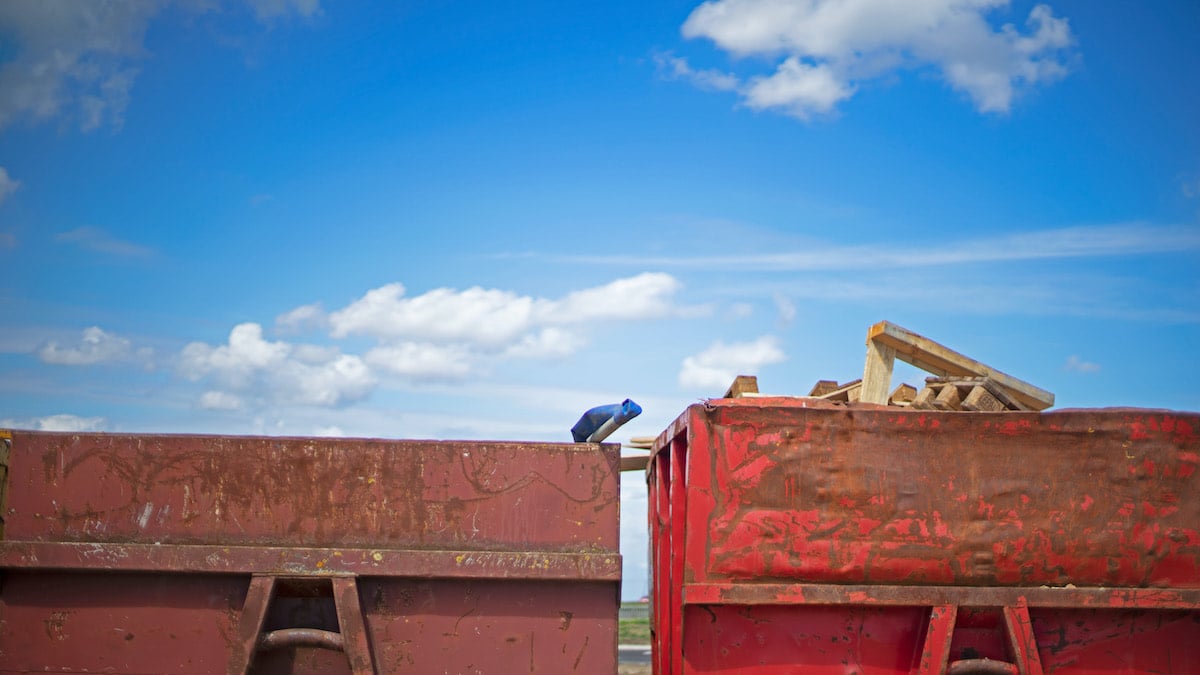 A large Stevenson Skip hire skip in Oxford