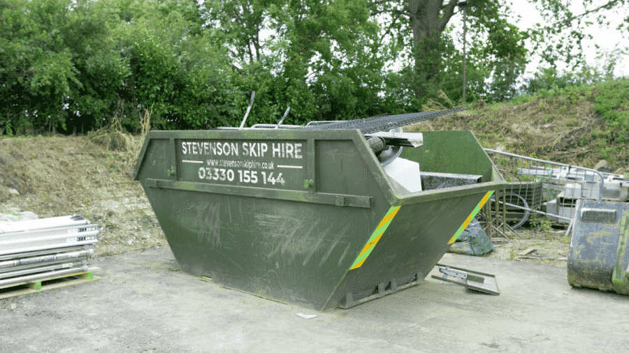 Large domestic skip in Scunthorpe