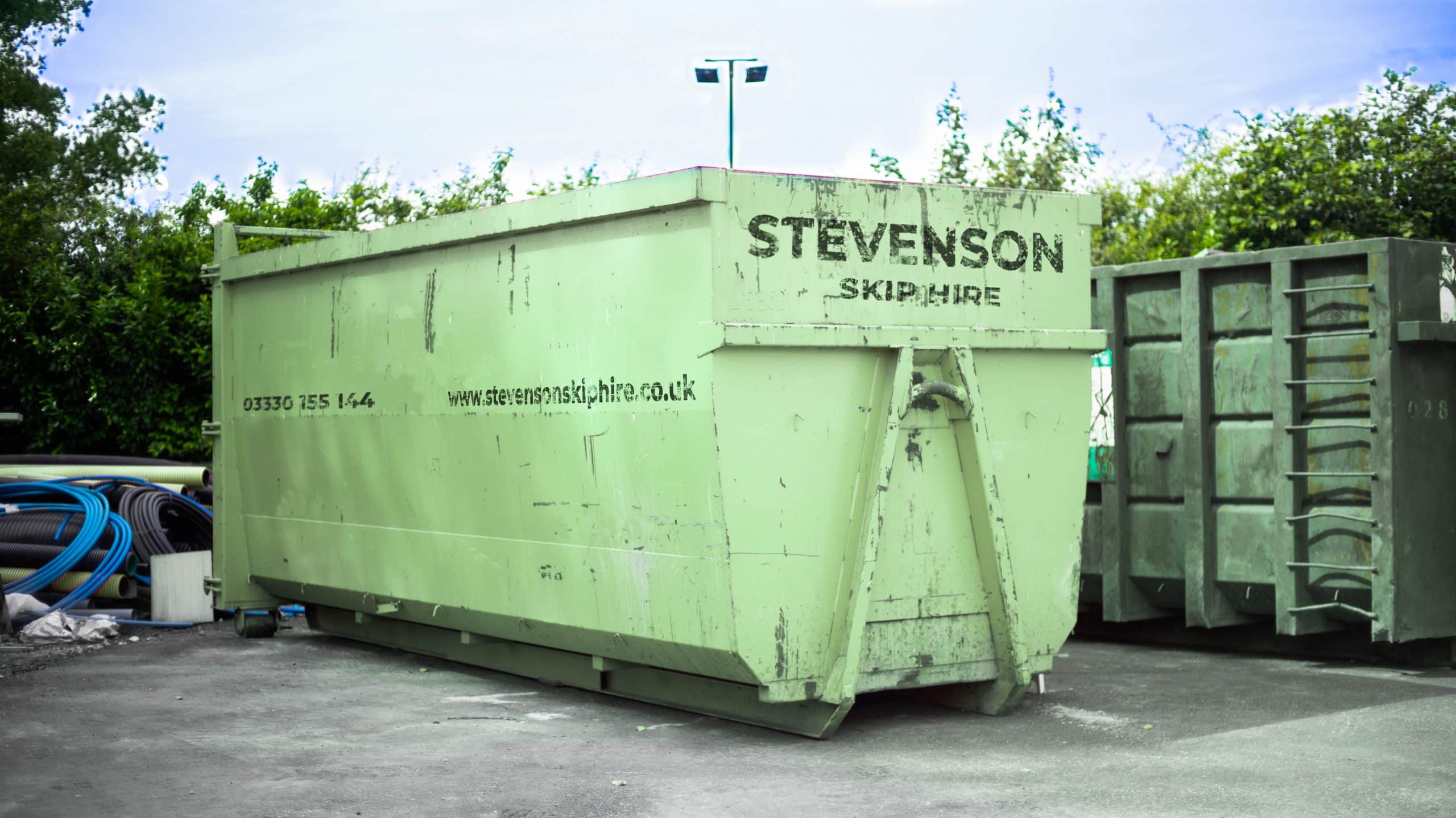 A commercial Stevenson Skip hire skip in Bicester