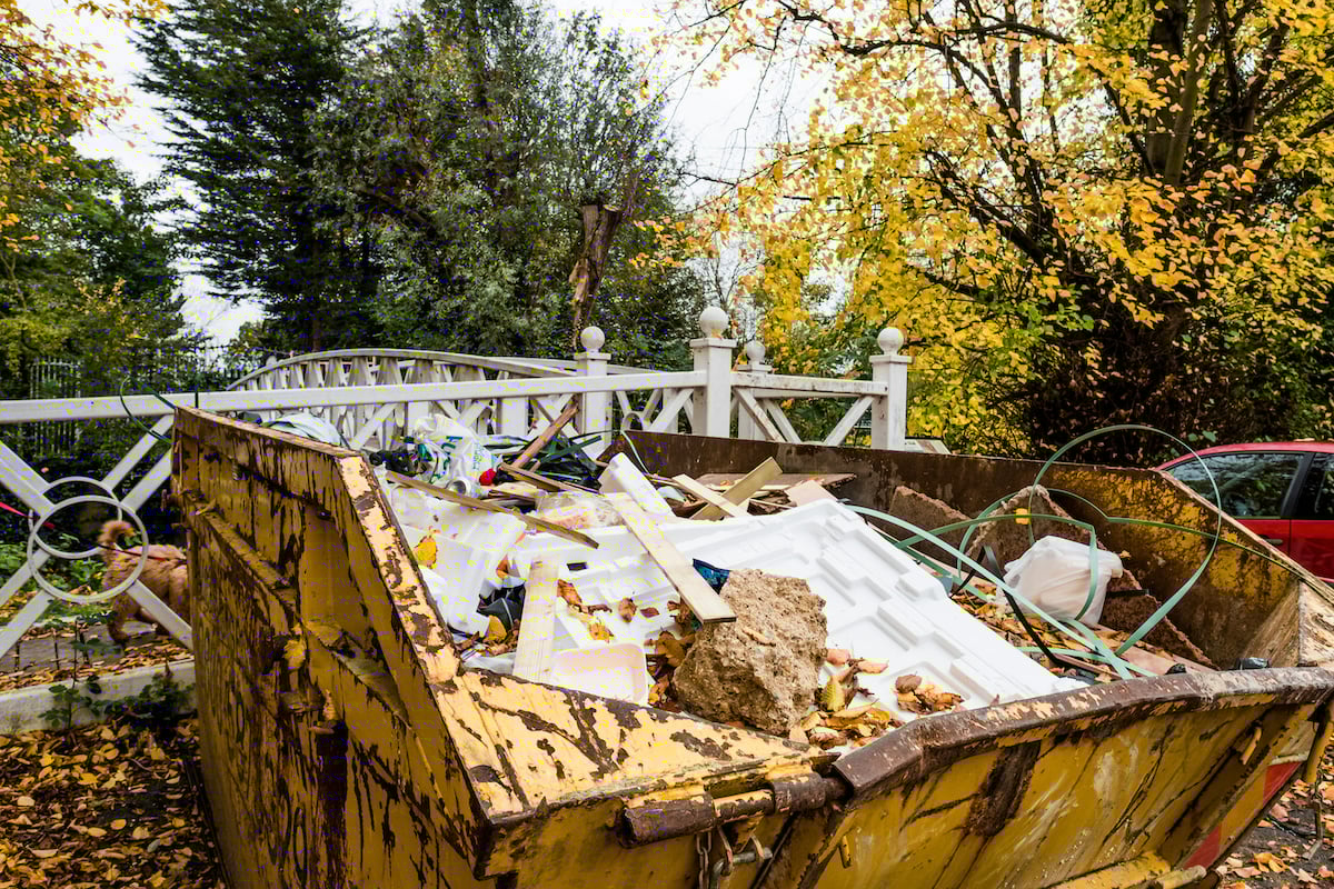 An eco-friendly skip in Aberystwyth