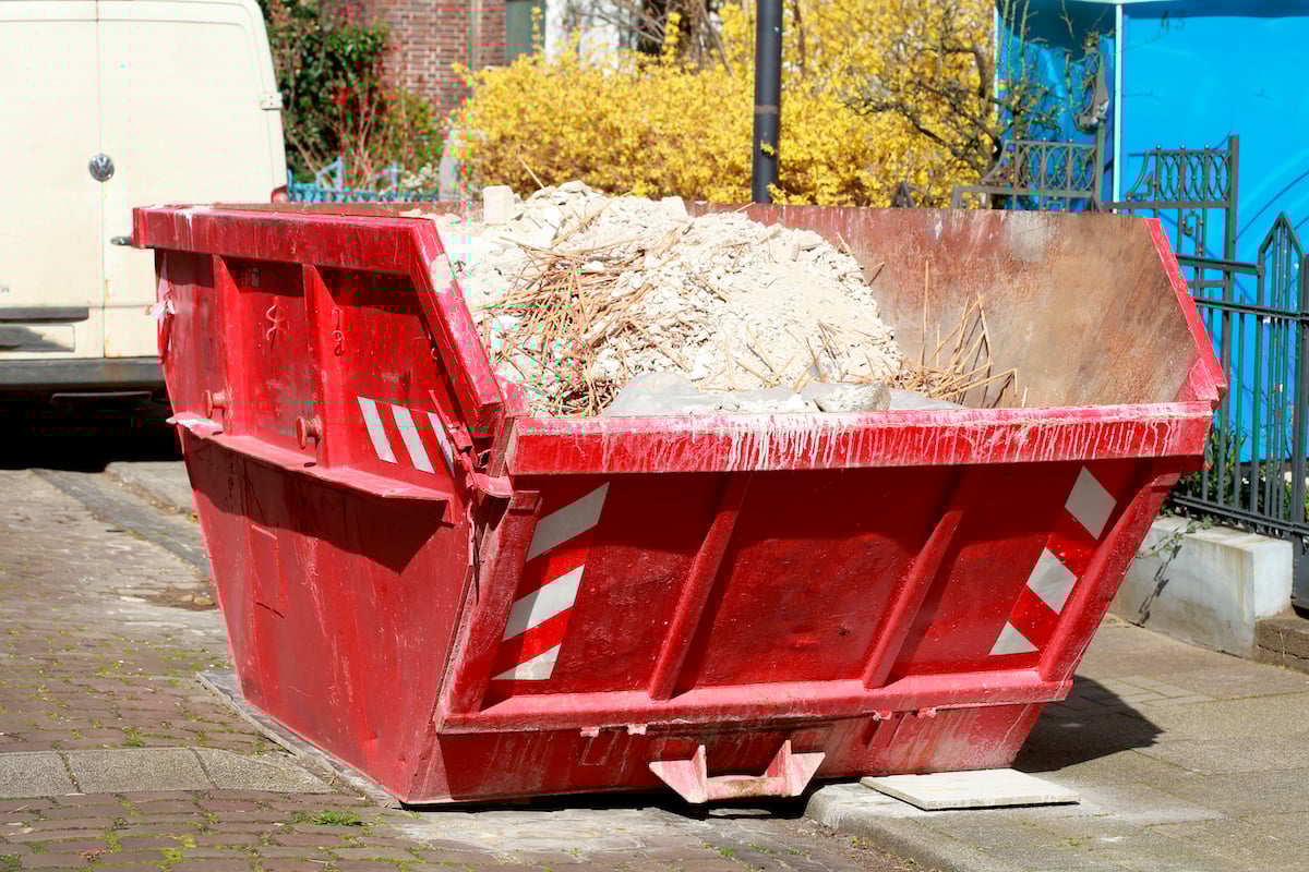 A large domestic skip in Witney